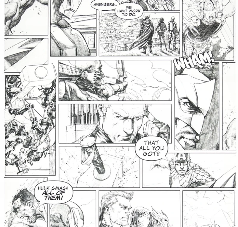 TAPETA AVENGERS MARVEL THOR IRONMAN HULK KOMIKS WINYL NA FLIZELINIE - biała