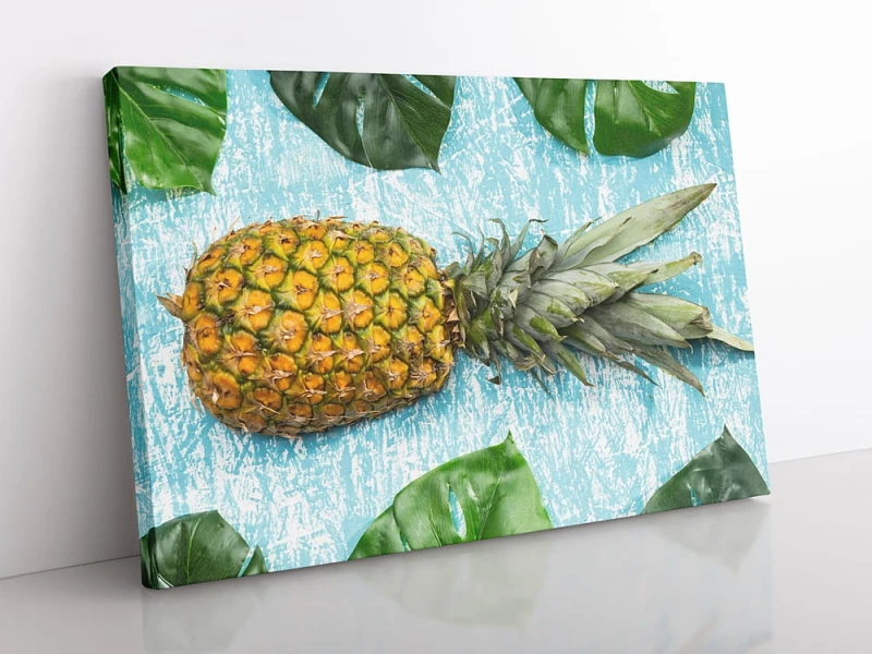 OBRAZ NA PŁÓTNIE tropikalne owoce, ananas wz2