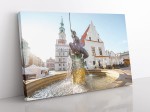 OBRAZ NA PŁÓTNIE Poznań, fontanna Marsa wz1