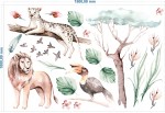 NAKLEJKI NA ŚCIANĘ zwierzęta z dżungli wz2 150x100cm