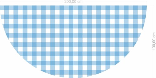 DYWAN do ścianek balonowych - niebieska kratka