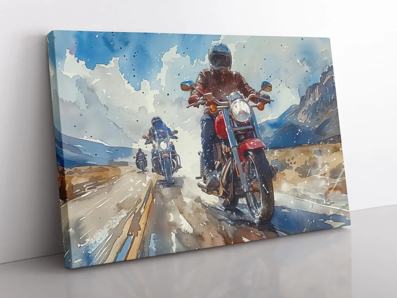 OBRAZ NA PŁÓTNIE Motocykl wz5