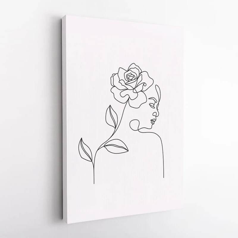 OBRAZ NA PŁÓTNIE Kobieta, One Line Art wz7