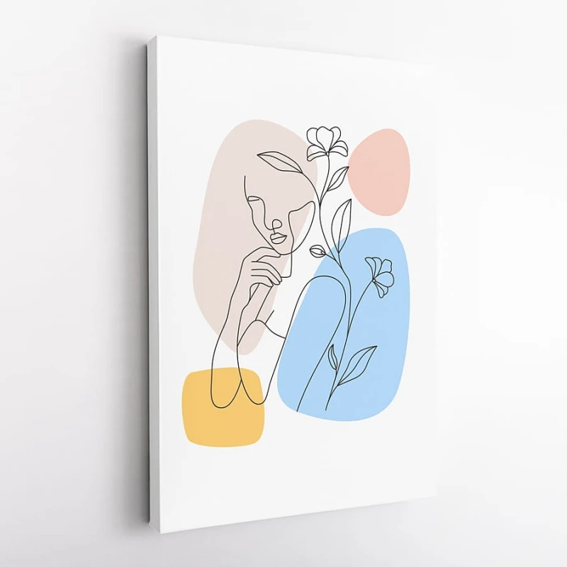 OBRAZ NA PŁÓTNIE Kobieta, One Line Art wz32