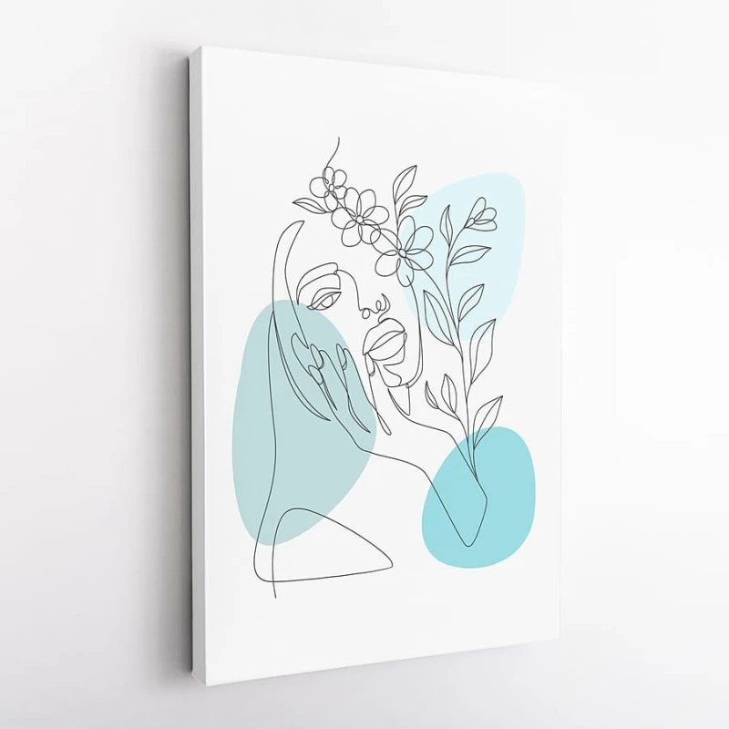 OBRAZ NA PŁÓTNIE Kobieta, One Line Art wz16