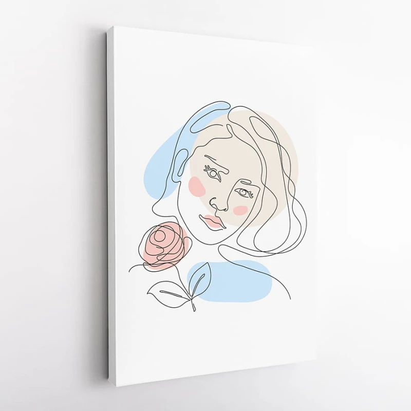 OBRAZ NA PŁÓTNIE Kobieta, One Line Art wz17