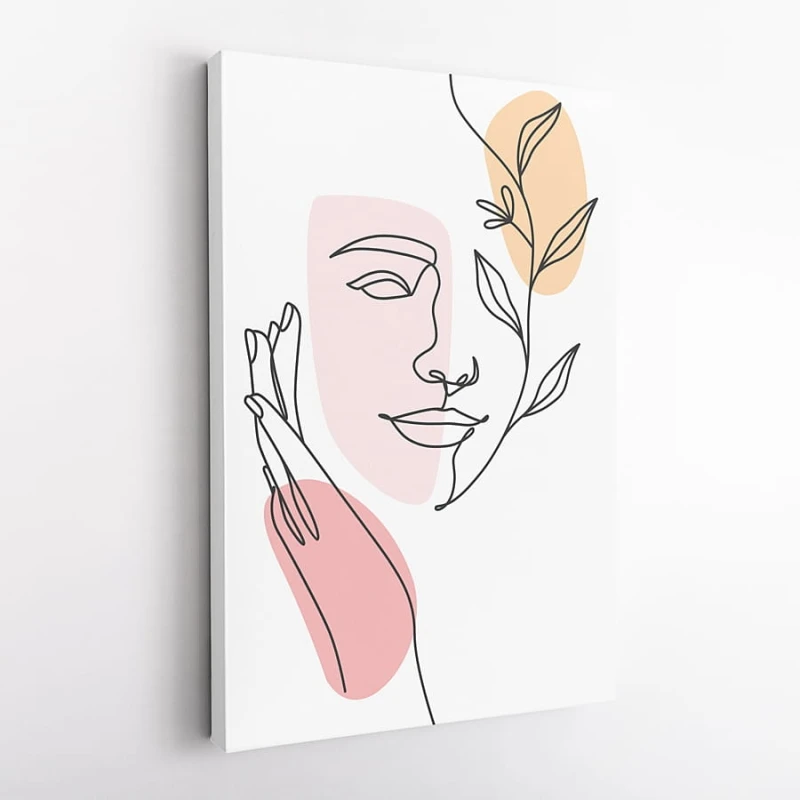 OBRAZ NA PŁÓTNIE Kobieta, One Line Art wz12