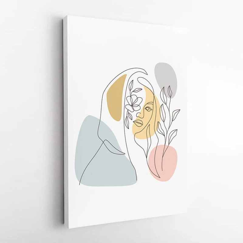 OBRAZ NA PŁÓTNIE Kobieta, One Line Art wz20