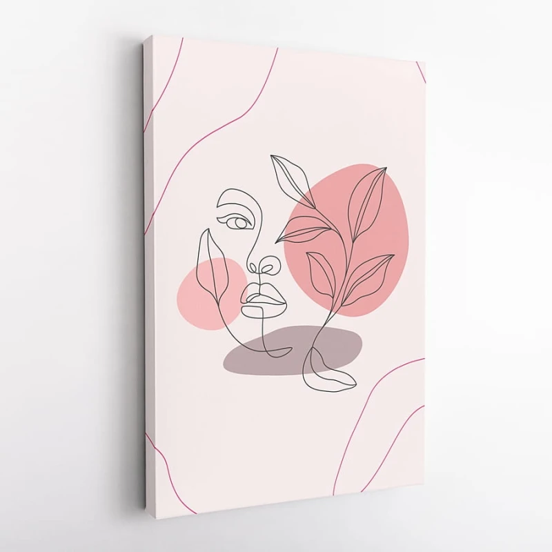 OBRAZ NA PŁÓTNIE Kobieta, One Line Art wz26