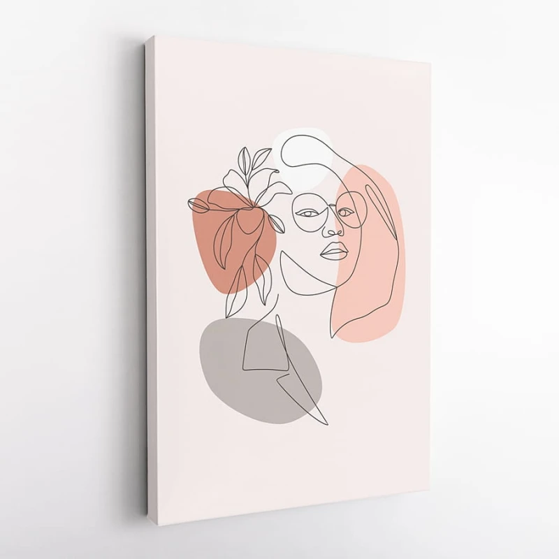 OBRAZ NA PŁÓTNIE Kobieta, One Line Art wz29