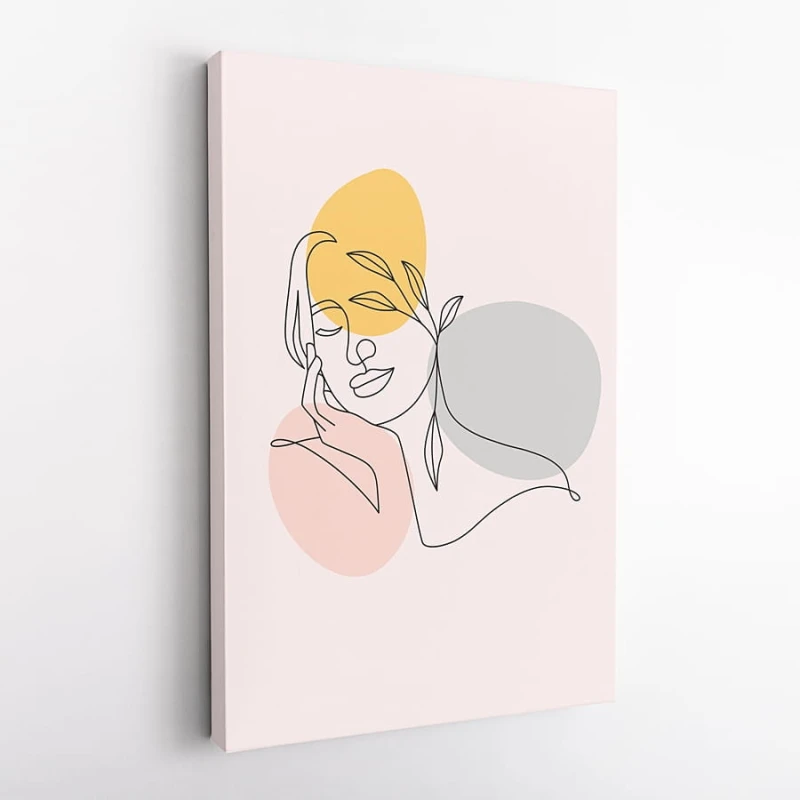 OBRAZ NA PŁÓTNIE Kobieta, One Line Art wz30