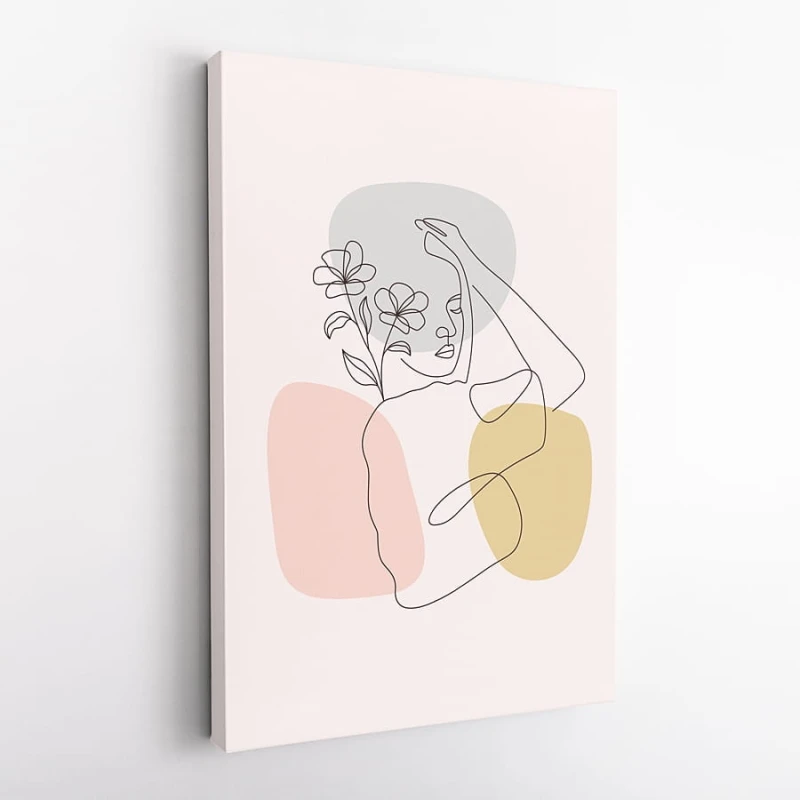 OBRAZ NA PŁÓTNIE Kobieta, One Line Art wz49
