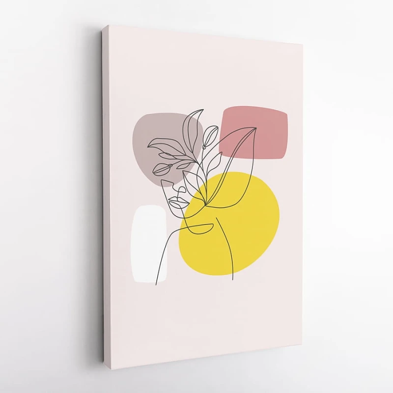 OBRAZ NA PŁÓTNIE Kobieta, One Line Art wz39