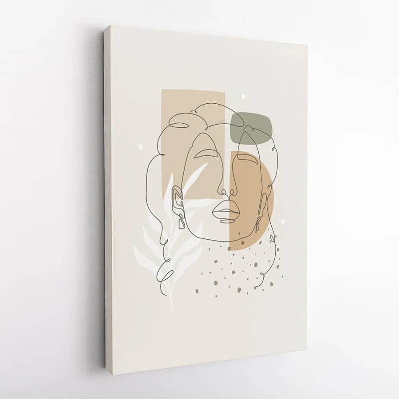 OBRAZ NA PŁÓTNIE Kobieta, One Line Art wz93