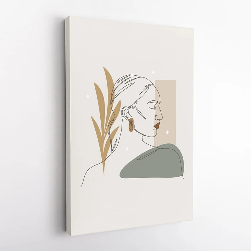 OBRAZ NA PŁÓTNIE Kobieta, One Line Art wz96