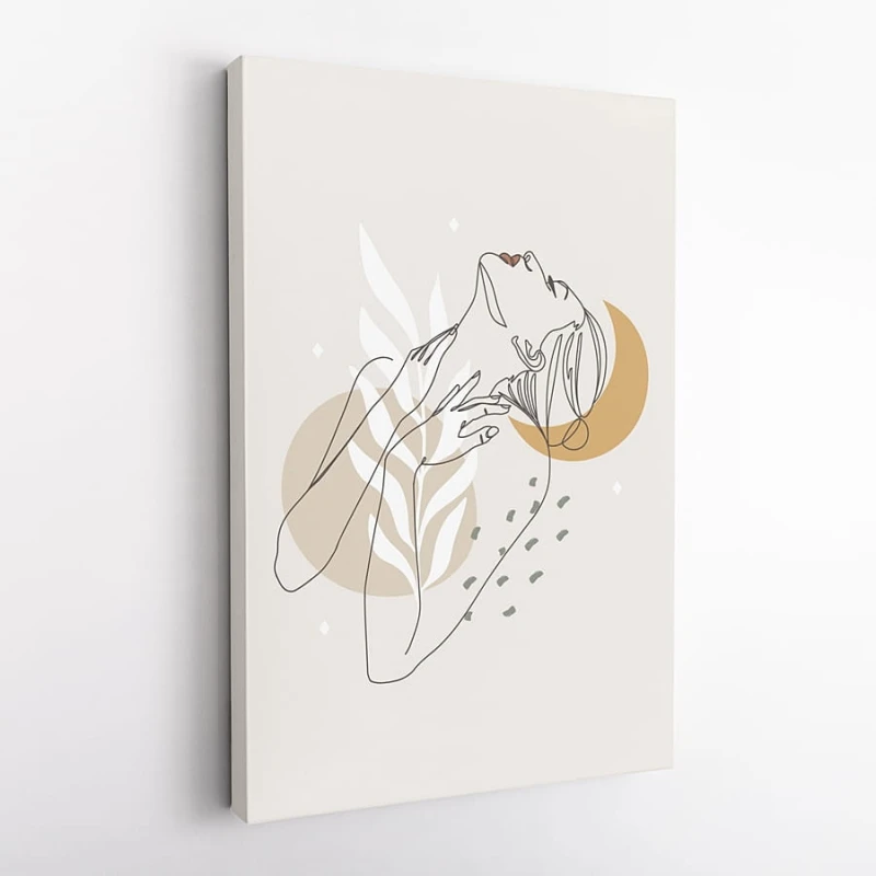 OBRAZ NA PŁÓTNIE Kobieta, One Line Art wz103