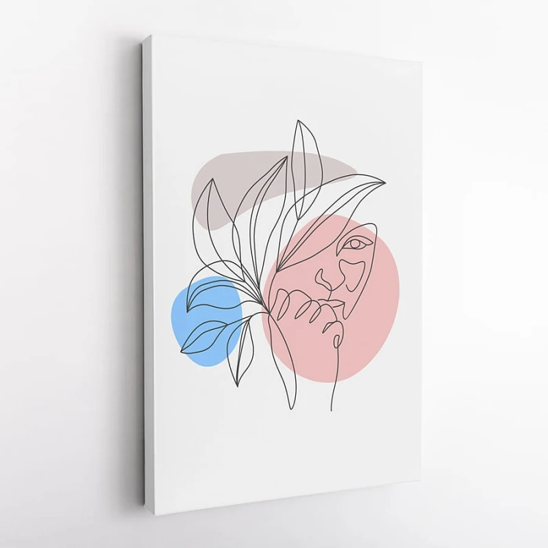 OBRAZ NA PŁÓTNIE Kobieta, One Line Art wz136