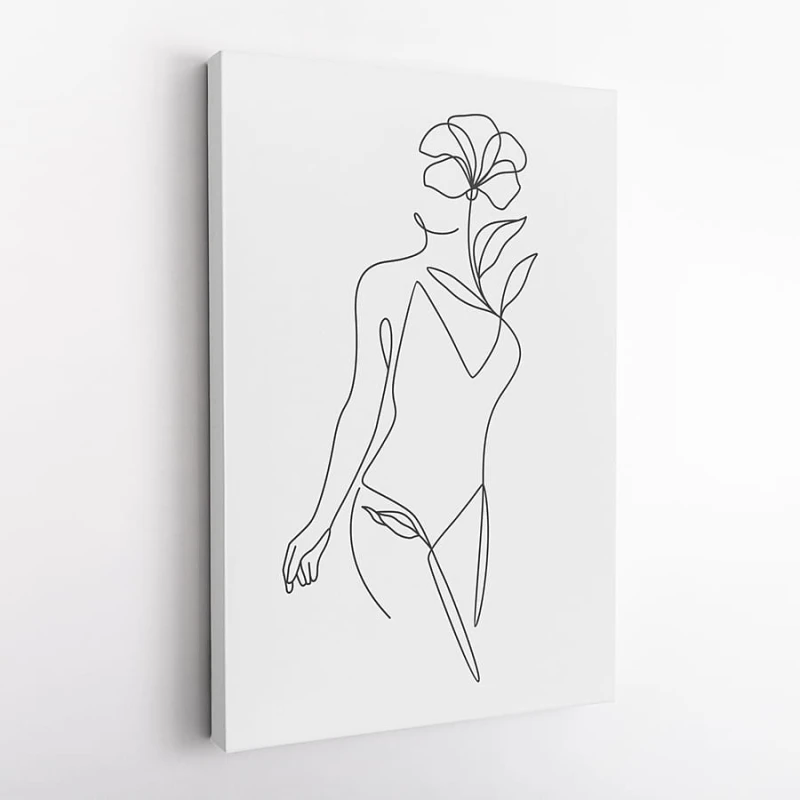 OBRAZ NA PŁÓTNIE Kobieta, One Line Art wz3