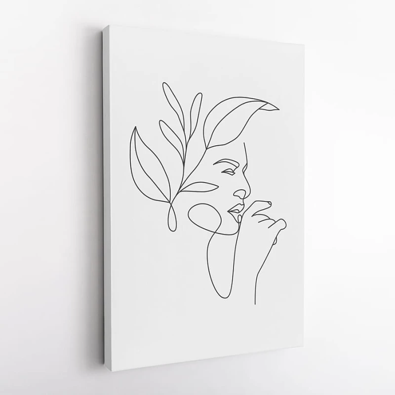OBRAZ NA PŁÓTNIE Kobieta, One Line Art wz4
