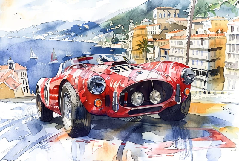 Fototapeta Rajd Monte Carlo auto wz8  - NA WYMIAR  
