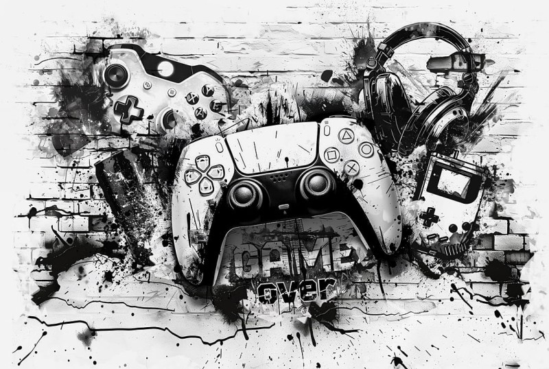 FOTOTAPETA młodzieżowa street art game wz10 - NA WYMIAR   