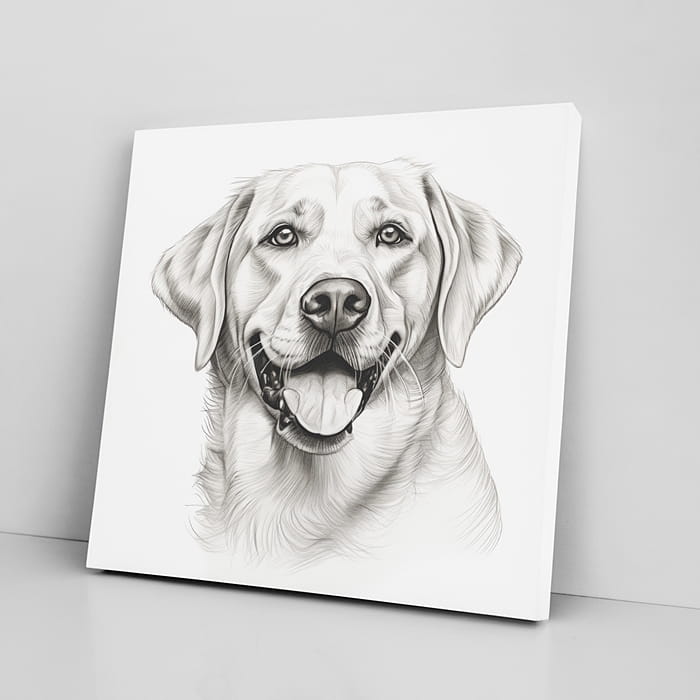 OBRAZ NA PŁÓTNIE portret psa , golden retriever wz2