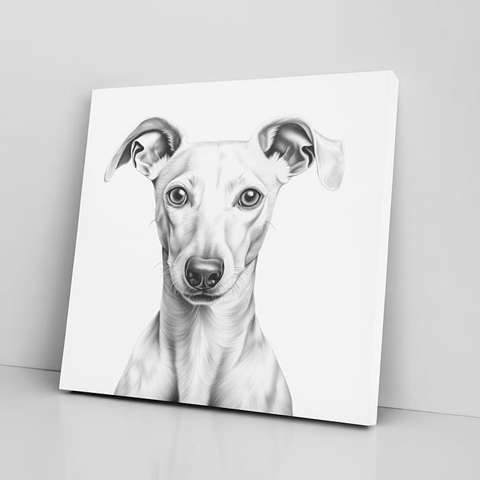 OBRAZ NA PŁÓTNIE portret psa, greyhound wz1