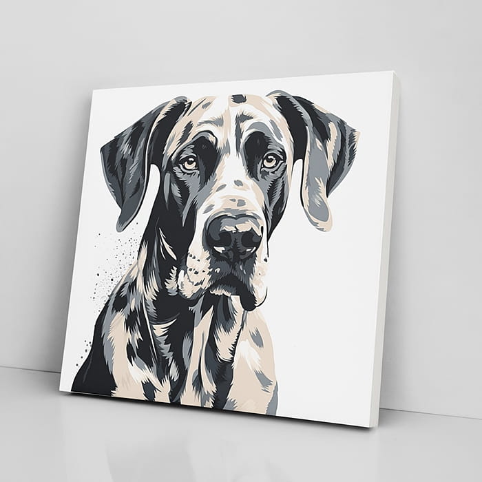 OBRAZ NA PŁÓTNIE portret psa, dog niemiecki wz4