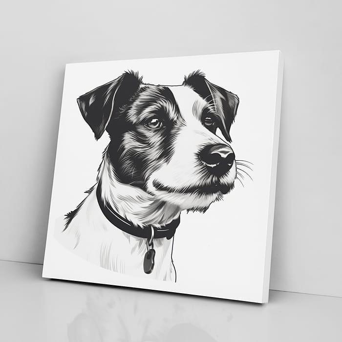 OBRAZ NA PŁÓTNIE portret psa, jack russell terrier wz1