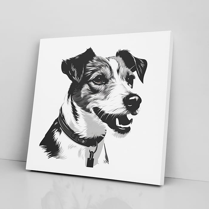 OBRAZ NA PŁÓTNIE portret psa, jack russell terrier wz2