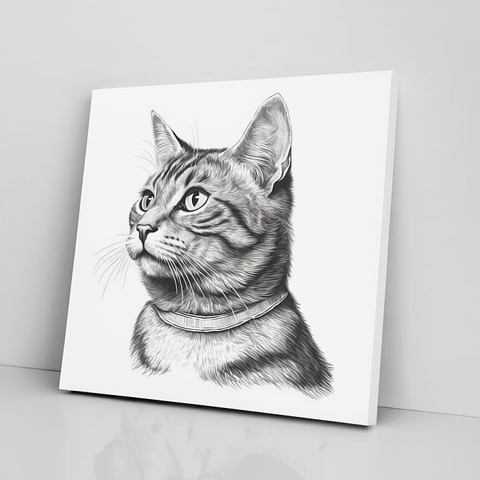 OBRAZ NA PŁÓTNIE portret kota, kot toyger wz2