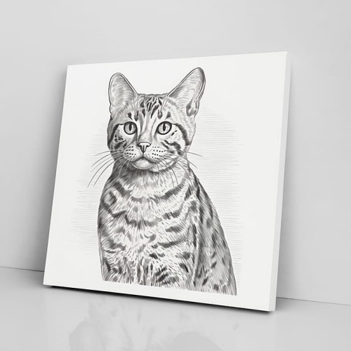 OBRAZ NA PŁÓTNIE portret kota, kot egipski mau wz1