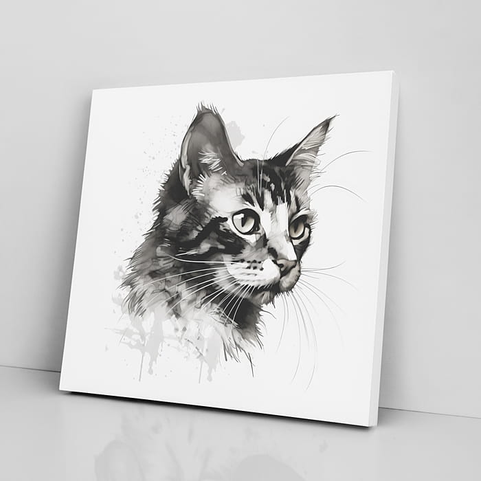 OBRAZ NA PŁÓTNIE portret kota, maine coon wz15