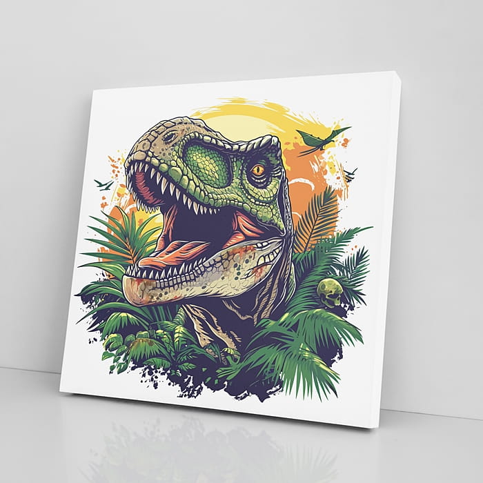 OBRAZ NA PŁÓTNIE Dinozaur, pop-art wz7
