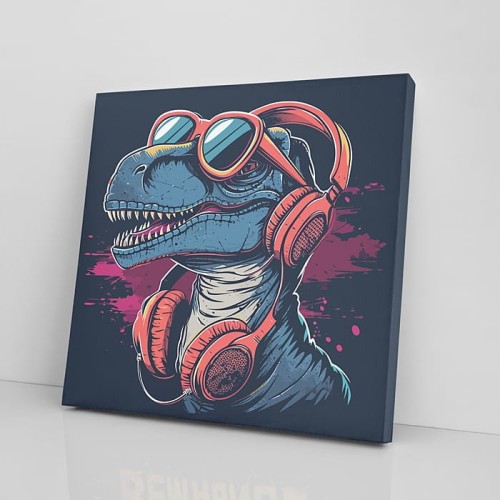 OBRAZ NA PŁÓTNIE Dinozaur, pop-art wz22