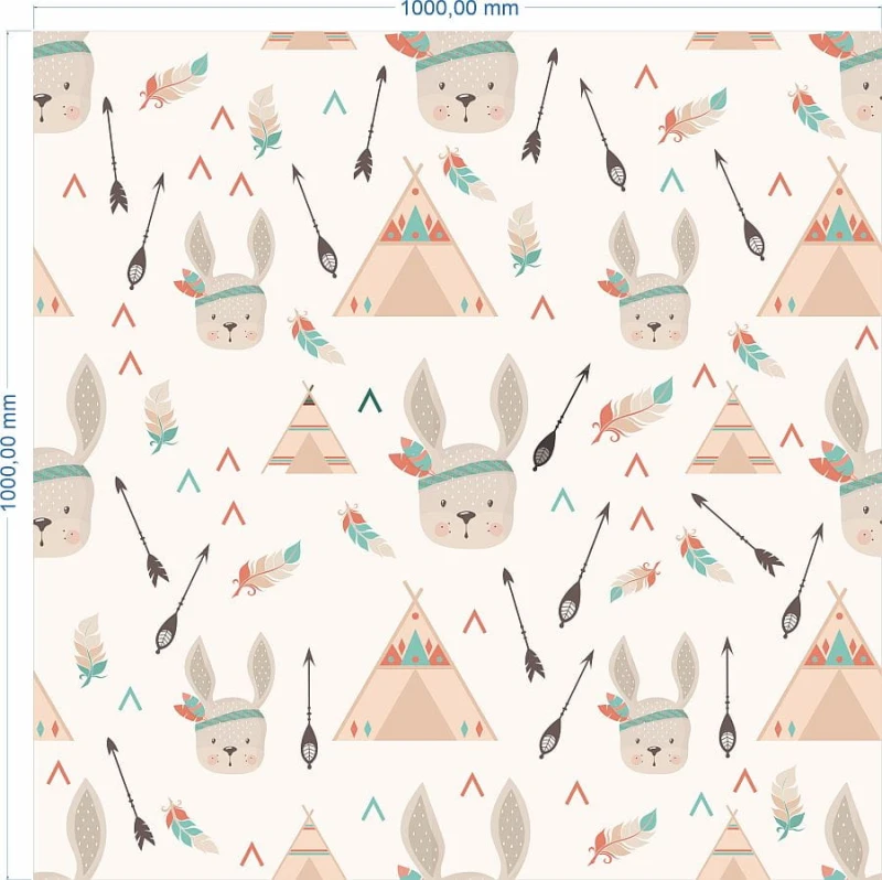 Tapeta króliczki boho