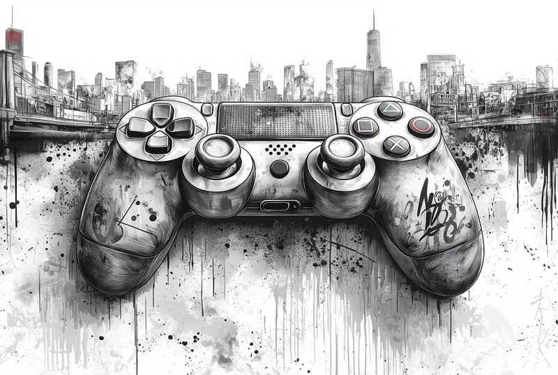 FOTOTAPETA młodzieżowa street art game wz14 - NA WYMIAR