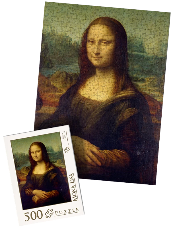 PUZZLE - Mona Lisa wz2 - z pudełkiem