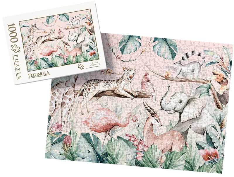 PUZZLE - dżungla wz2 - z pudełkiem