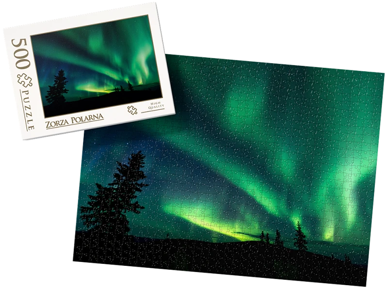 PUZZLE - Zorza polarna wz4 - z pudełkiem