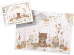 PUZZLE - zwierzątka leśne boho beż - z pudełkiem
