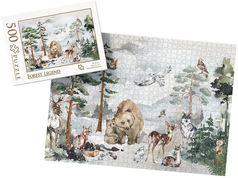 PUZZLE - forest legend - z pudełkiem