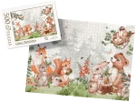 PUZZLE - leśna przygoda wz1 - z pudełkiem