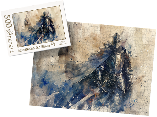 PUZZLE - rycerz krucjata, dla gracza wz2 - z pudełkiem