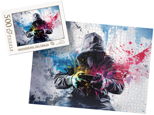 PUZZLE - gamer z padem, dla gracza wz1 - z pudełkiem 