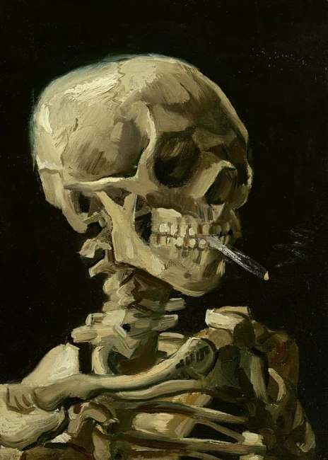 Czaszka z palacym sie papierosem 50x70.jpg