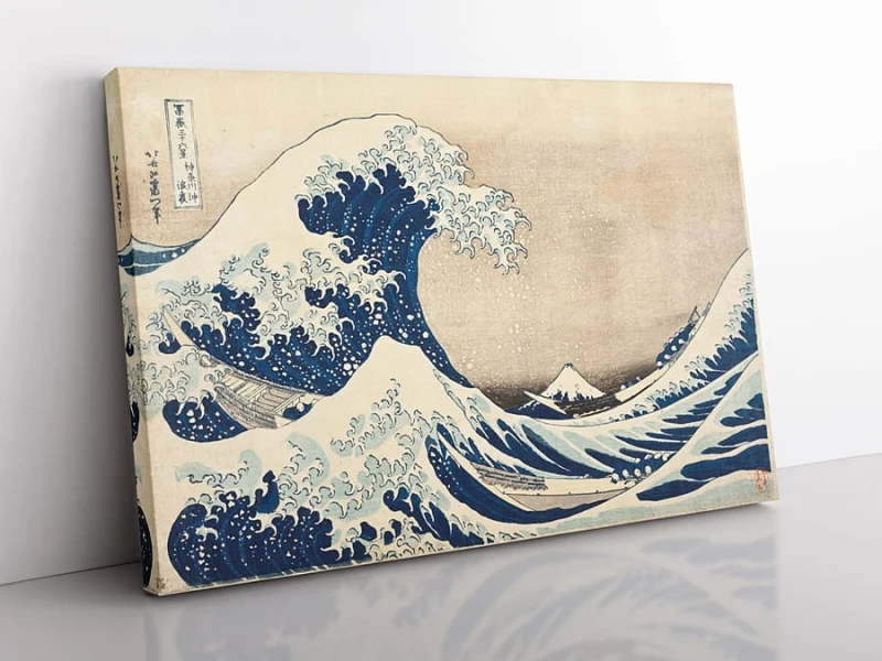 OBRAZ NA PŁÓTNIE - Hokusai Katsushika - Wielka fala w Kanagawie