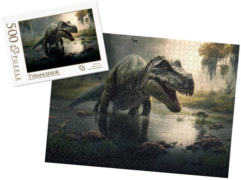 PUZZLE  - Tyranozaur wz7 - z pudełkiem