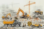 Fototapeta mural plac budowy wz2 - NA WYMIAR