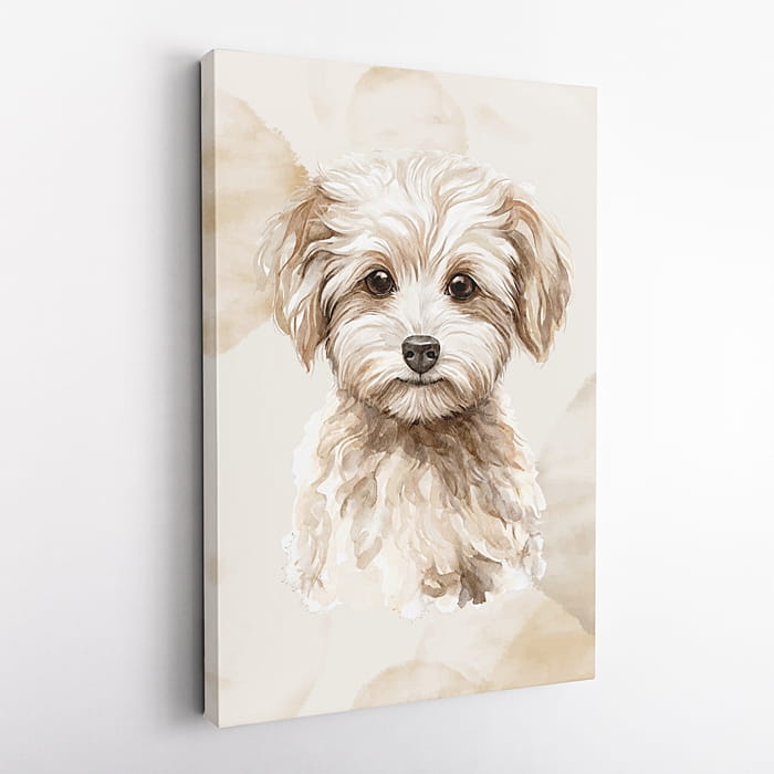 OBRAZ NA PŁÓTNIE little puppies - maltańczyk wz1